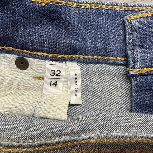 LOFT Womens Jeans Size 14 Light Denim Skinny Crop Stretch - Picture 5 of 9